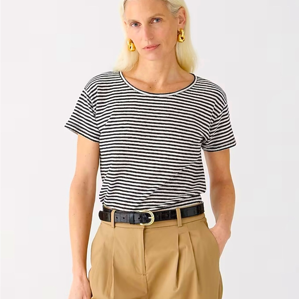 J. Crew Striped Painters Tee
